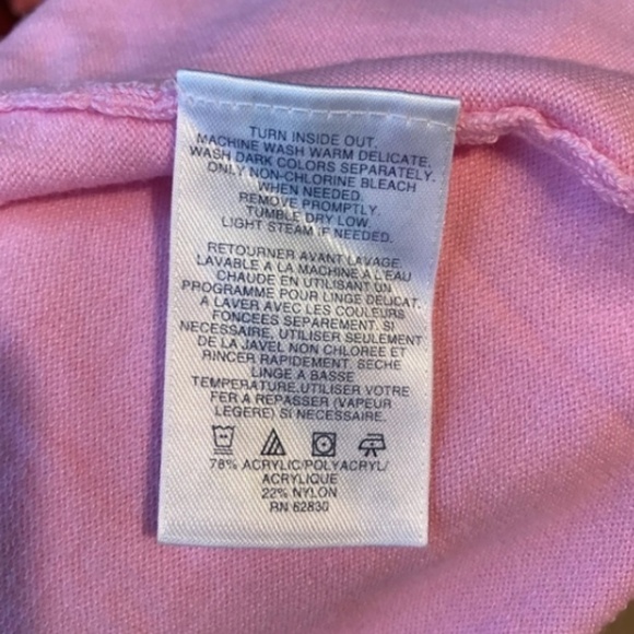 Land’sEnd:Pink Scolloped Neck Light Weight Sweater - Picture 8 of 8